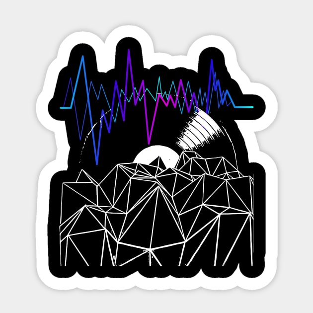 Geometric Vinyl Music Record Sound Wave Graphic Sticker by UNDERGROUNDROOTS